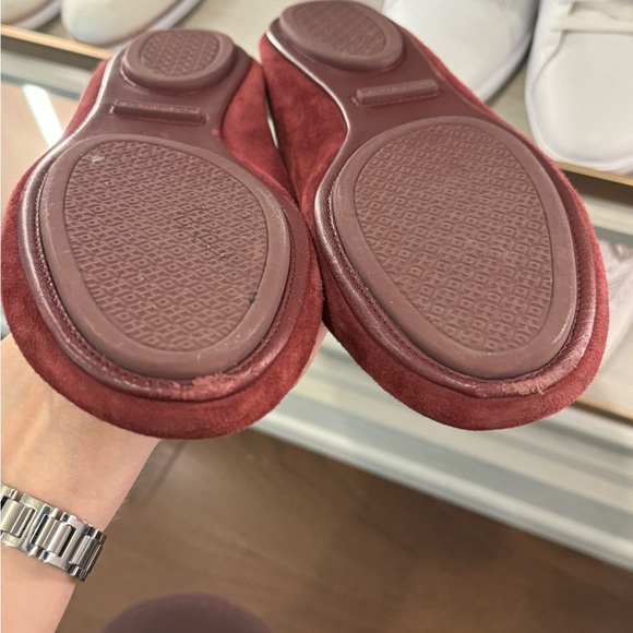 Tory Burch Minnie flats suede burgundy crystals - Picture 7 of 7
